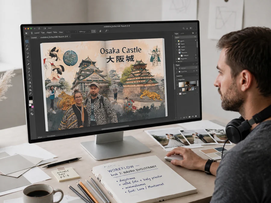 Designing a photo book spread